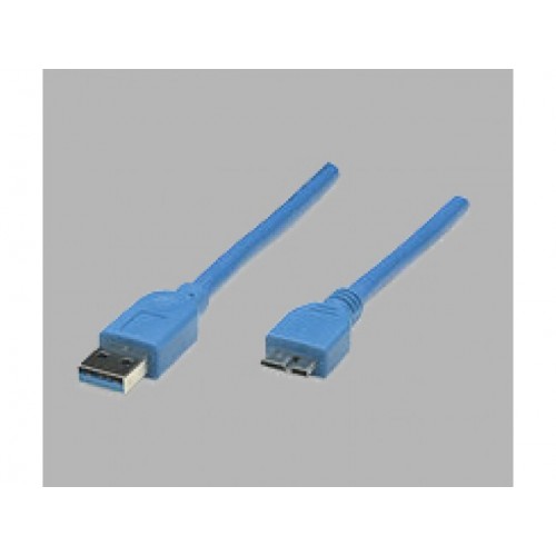 MANHATTAN USB 3.0 CBL AM-MICRO BM BLU 6.6FT/2M